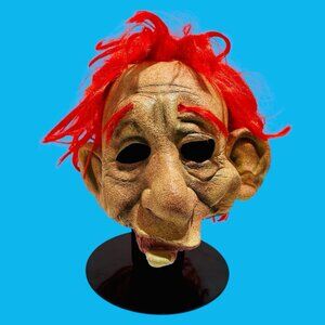 The Paper Magic Group Rubber Halloween Big Nose Buck Tooth Troll Mask. RARE! USA